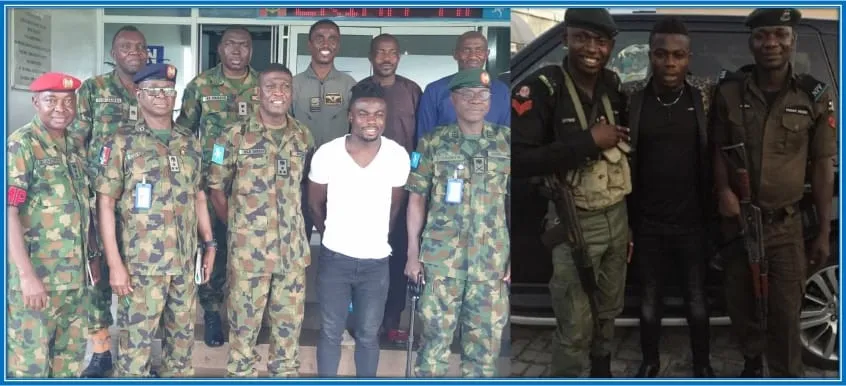 The Winger has lots of close friends in the Nigerian Military.