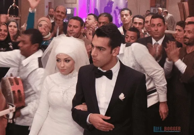 The wedding ceremony between Magi Sadeq and Mohamed Salah.