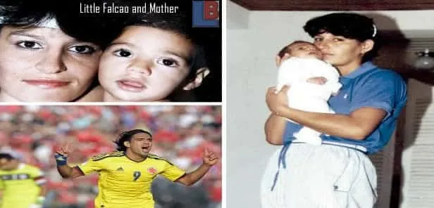 Baby Radamel Falcao and Mother, Carmenza Zárate.