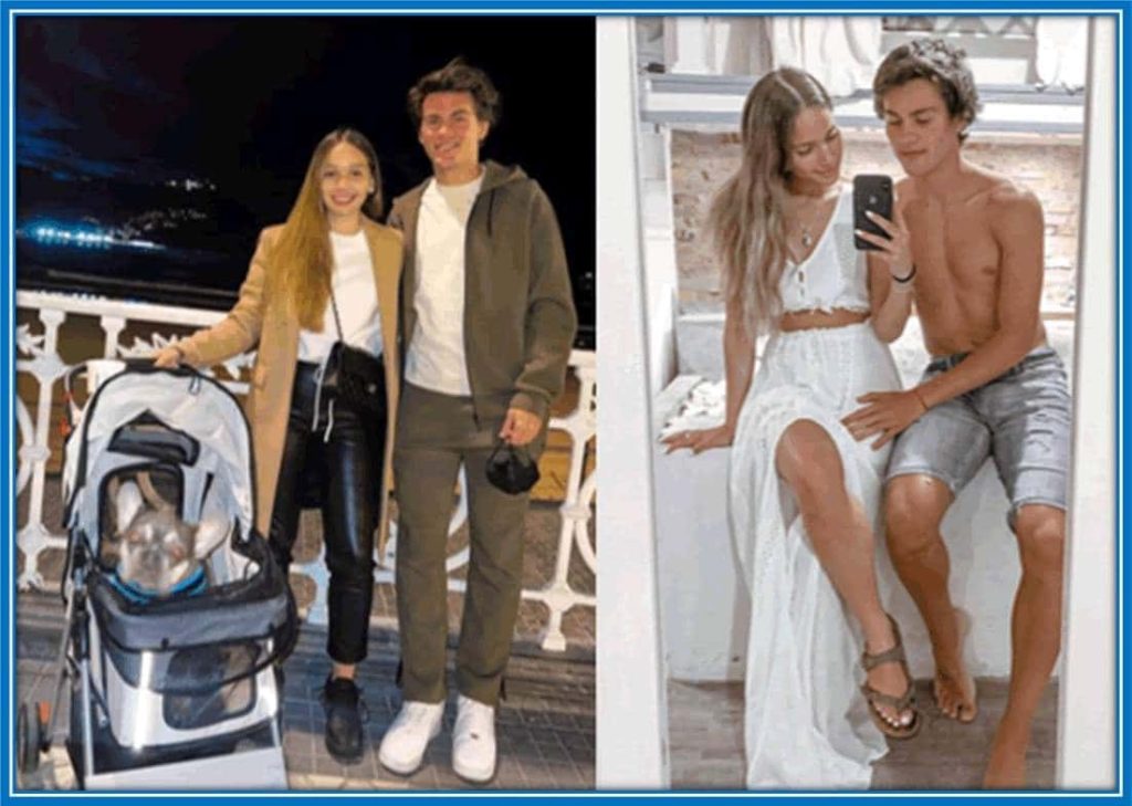 The couple is relishing their time together with Facundo Pellistri focused on breaking into Manchester United's first XI.