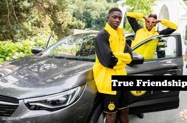 Pierre-Emerick Aubameyang and Ousmane Dembele have been great friends since their days with Dortmund.