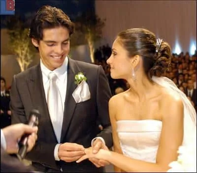 The wedding ceremony between Ricardo Kaka and Caroline.