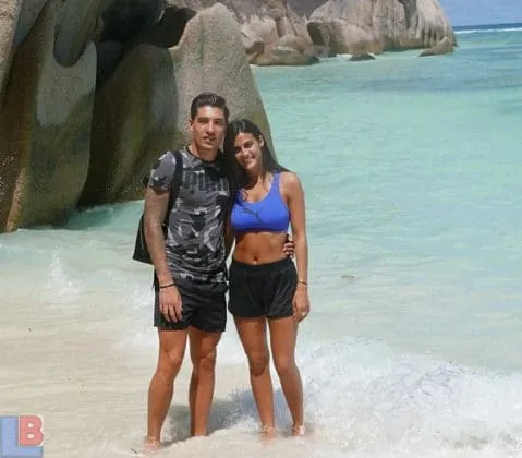 Shree Patel and Hector Bellerin having a nice time at the beach.