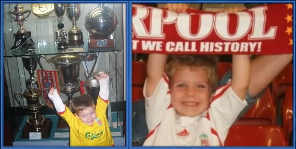 Harvey Elliott's Family are big Liverpool fans. The boy has a colossal love for the Reds as a child. No wonder he gives the club everything he's got.