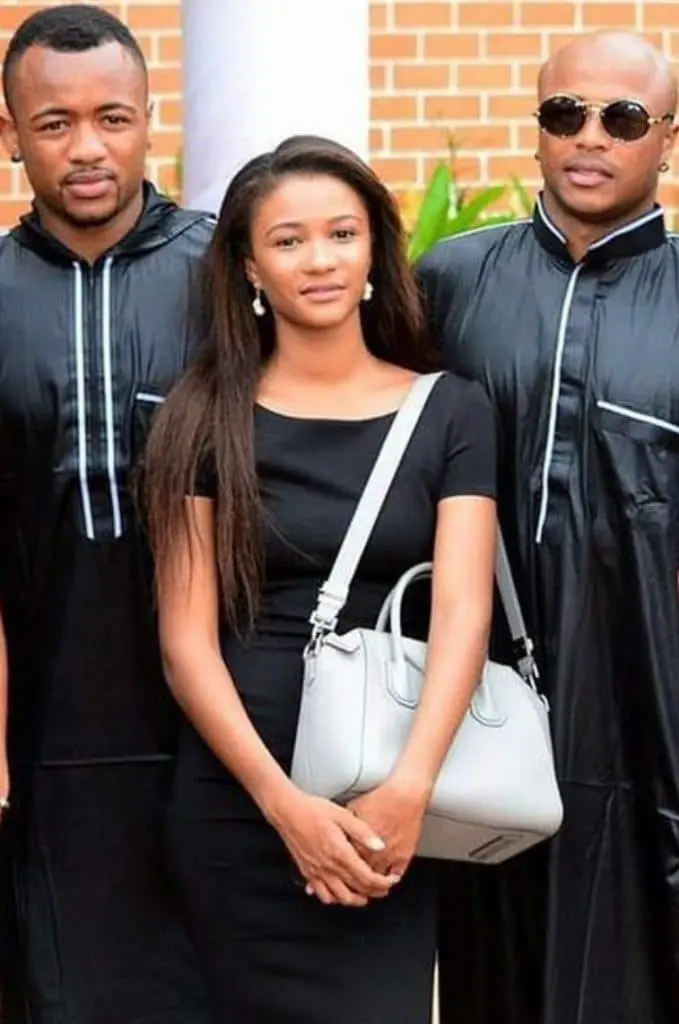 Jordan Ayew with his sister Imani and brother Andre.