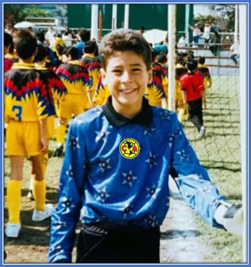 Young Guillermo Ochoa, in his early career years. His journey to becoming a professional Goalkeeper started with a dream.