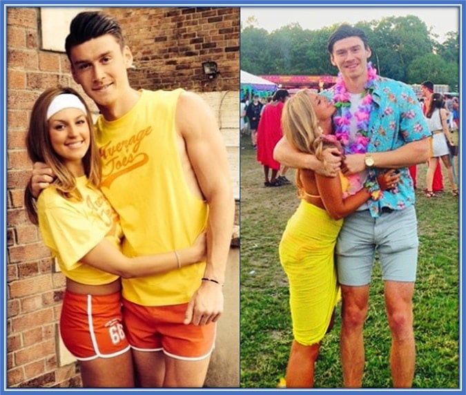 Meet the young lovers - Charlotte Russell and Kieffer Moore - in their early relationship years.