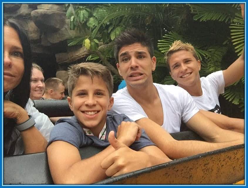See Gianluca, Giuliano, and Gio as They Enjoy a Ride With Their Mother.