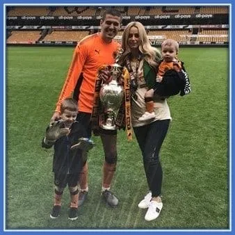 Behold Conor Coady sharing a special moment with his wife and kids.