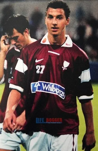 Young Zlatan Ibrahimovic in his early career years.