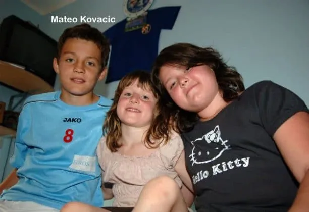 Young Mateo Kovacic and his siblings.