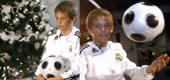 Marcos Llorente Childhood Photo- Early years with football.