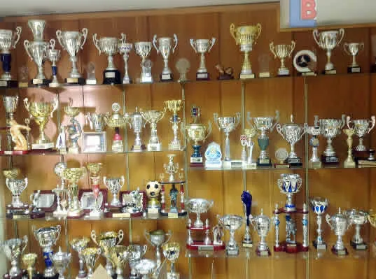 David De Gea's youth team trophies.