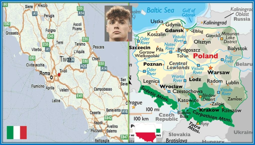 This map aids your understanding of Nicola Zalewski's origins.