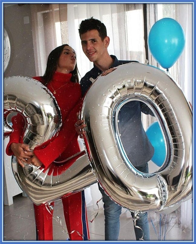 Alexi Porrovecchio's 20th birthday celebration photo.