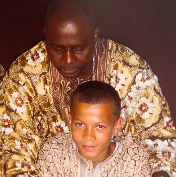 Young Dele Alli and his Dad during their visit to Nigeria.