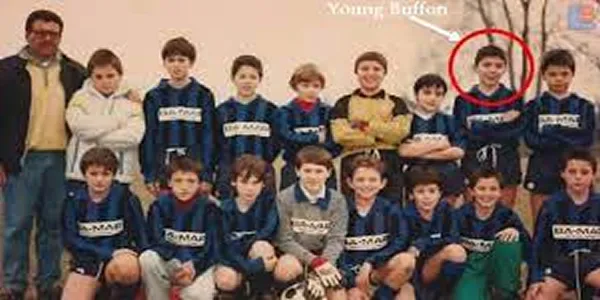 Have you noticed in this photo that Buffon never started as a goalkeeper?