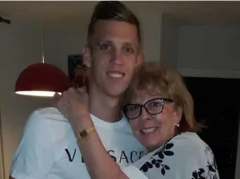 Dani Olmo with his maternal grandmother Milagros Forte.