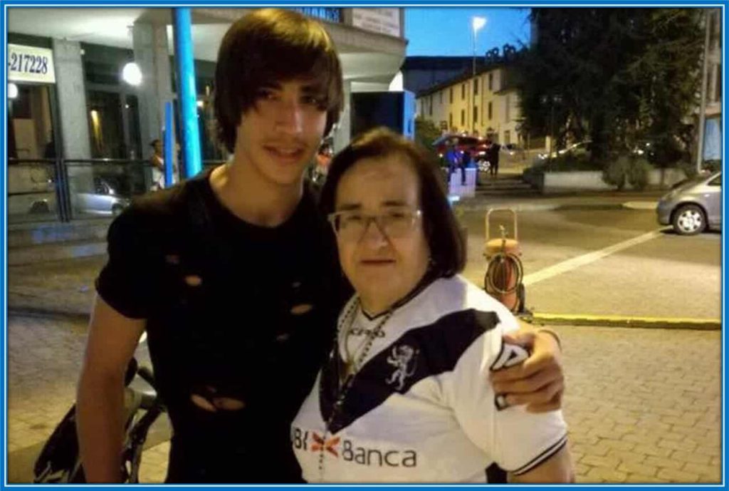 Nonna Biagia is Sandro Tonali's Grandmother. She is his number one fan.