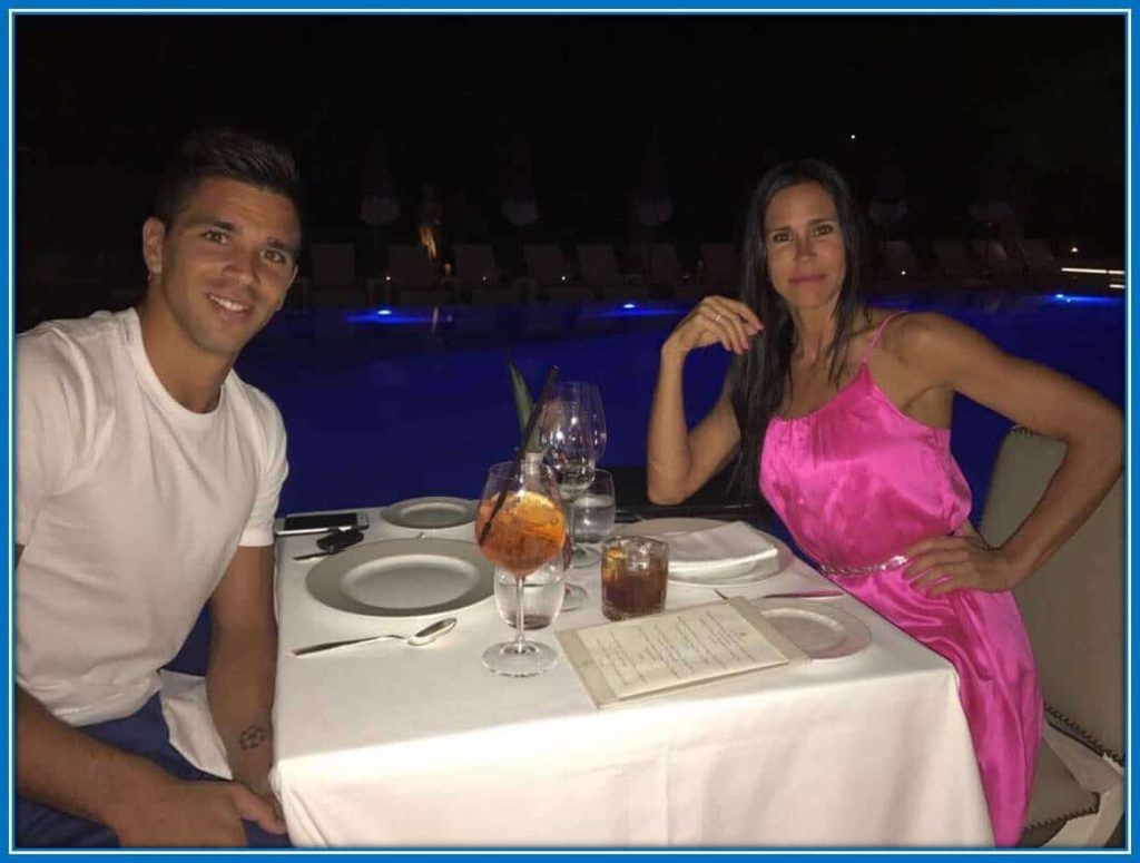 Caroline Baldini is Having Dinner with her First son.