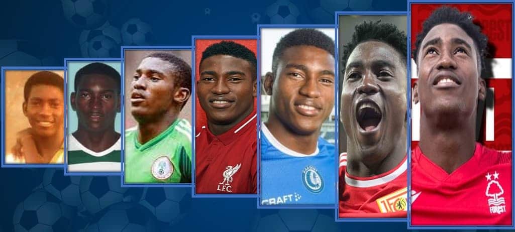 A visual chronicle of Taiwo Awoniyi's Biography: Defying his parents' wishes, making bold choices, and navigating the challenges of life to achieve success and recognition in the world of football.