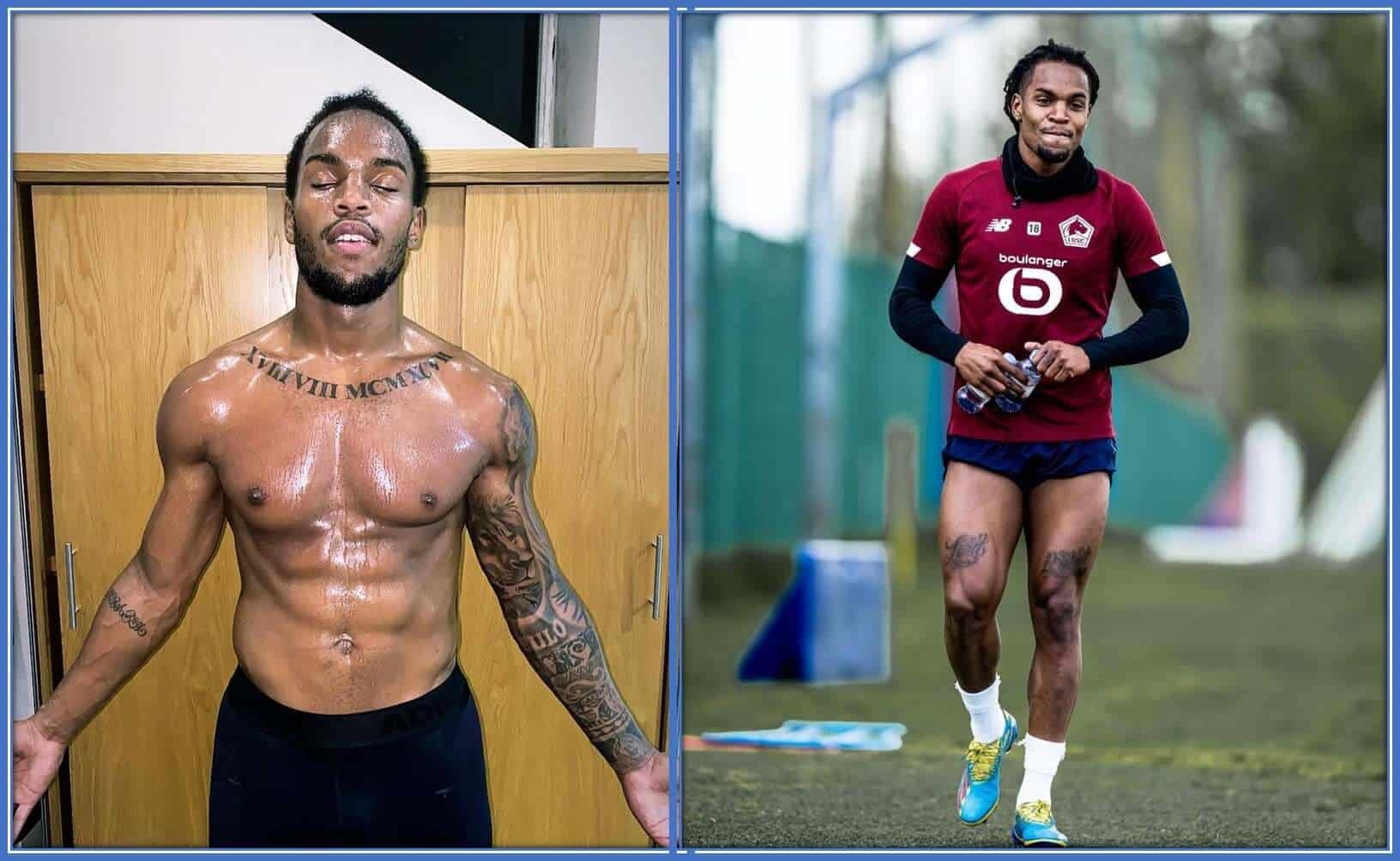 Certainly, he is not the most tattooed footballer. However, he's got an exquisite design around his body.