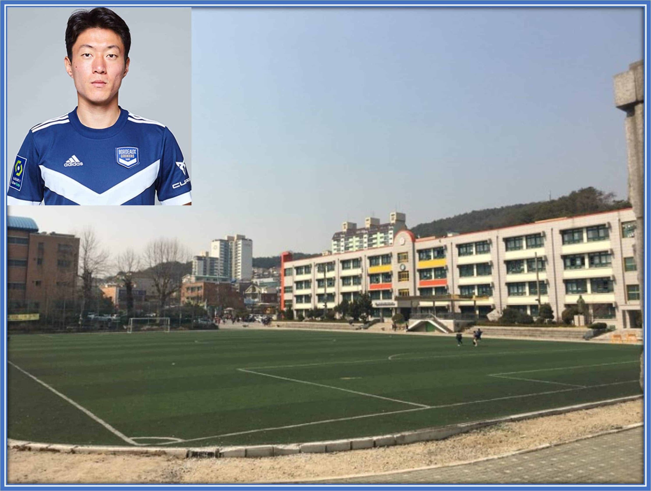 An overview of Yongin Elementary School, where Hwang had his earliest education.
