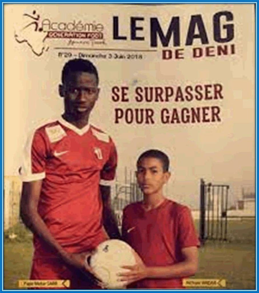A photo from when Pape Matar Sarr for the youth team of Generation Foot.