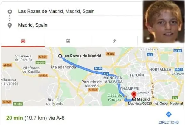 Marcos Llorente settled for Las Rozas CF, where he played football for four years.