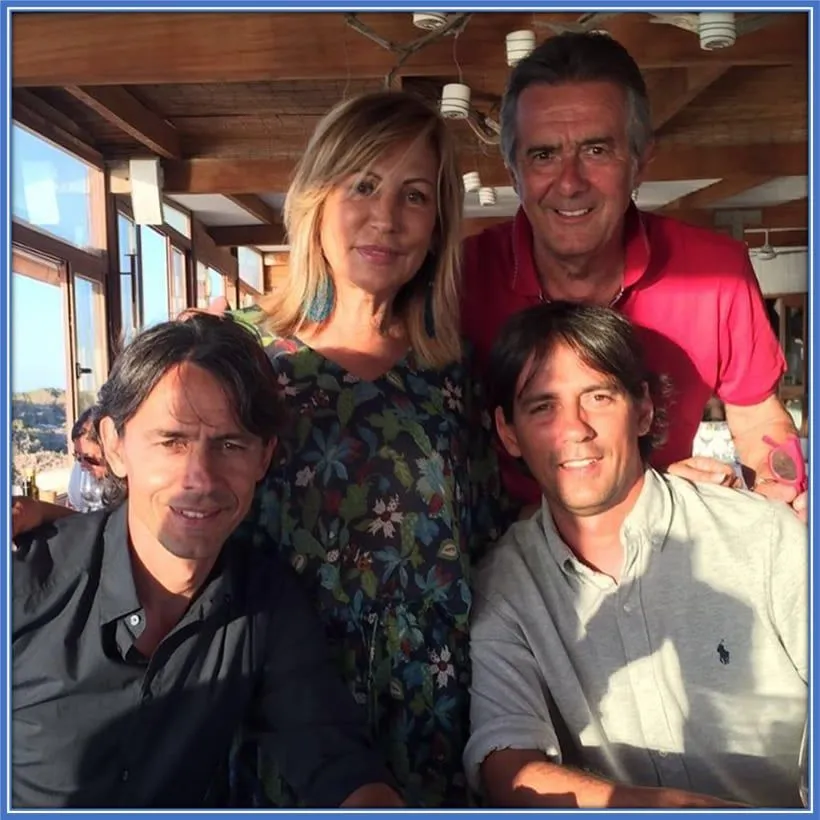 Meet Marina and Giancarlo Inzaghi, the proud parents of these Italian Football Legends (Source: Instagram).