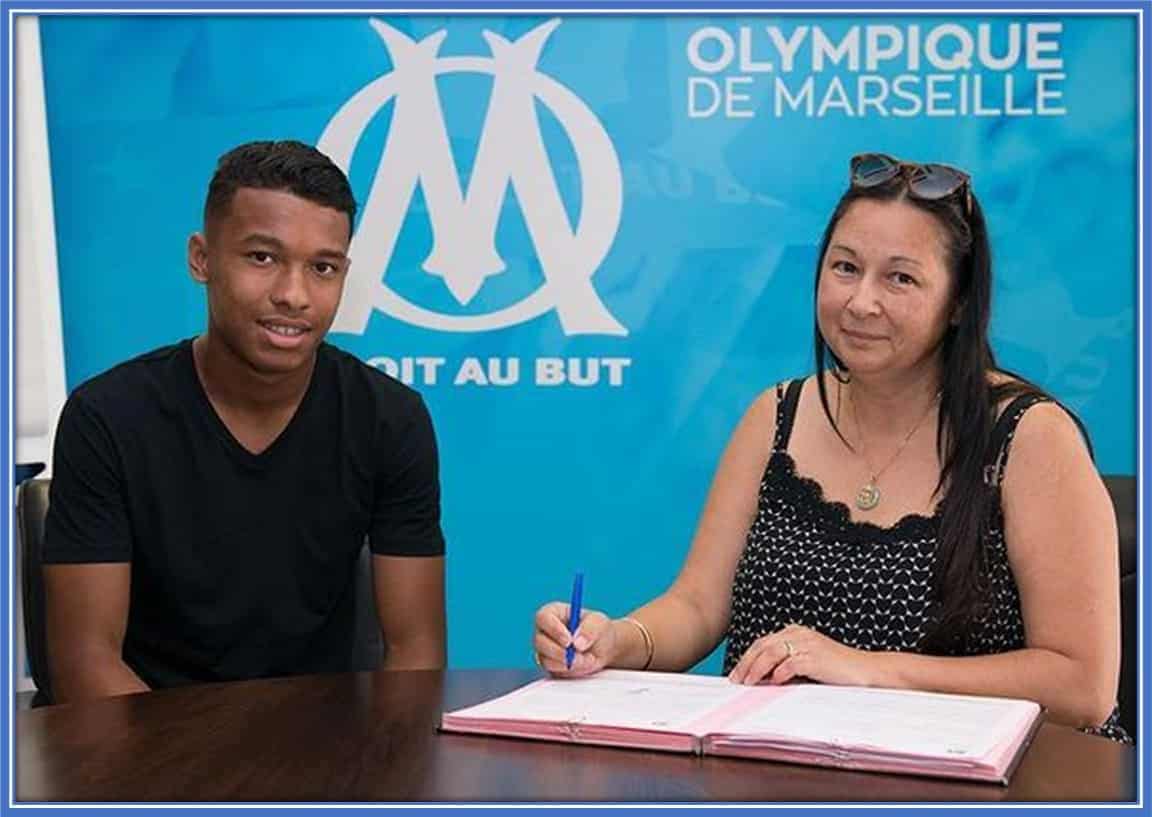 Back then, with his mother, Bouba walks regularly to the Vélodrome stadium in Marseille. Today, Cathy is proud to manage vital aspects of her son's career.