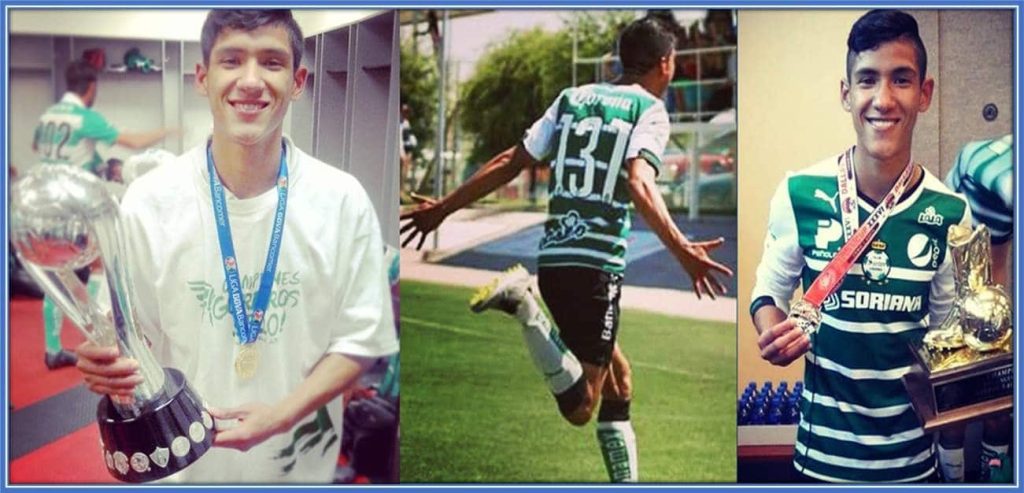 Young Uriel displays the honours won in his youth. No wonder, Manchester City's Pep Guardiola wanted him.