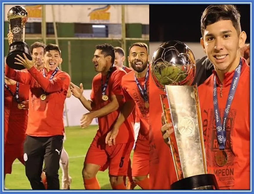 On this day, a 17 year Enciso celebrated his first-ever trophy in senior football.