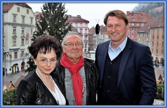 Ralph Hasenhuttl with his parents.