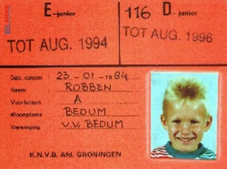 Arjen Robben Youth Football ID.
