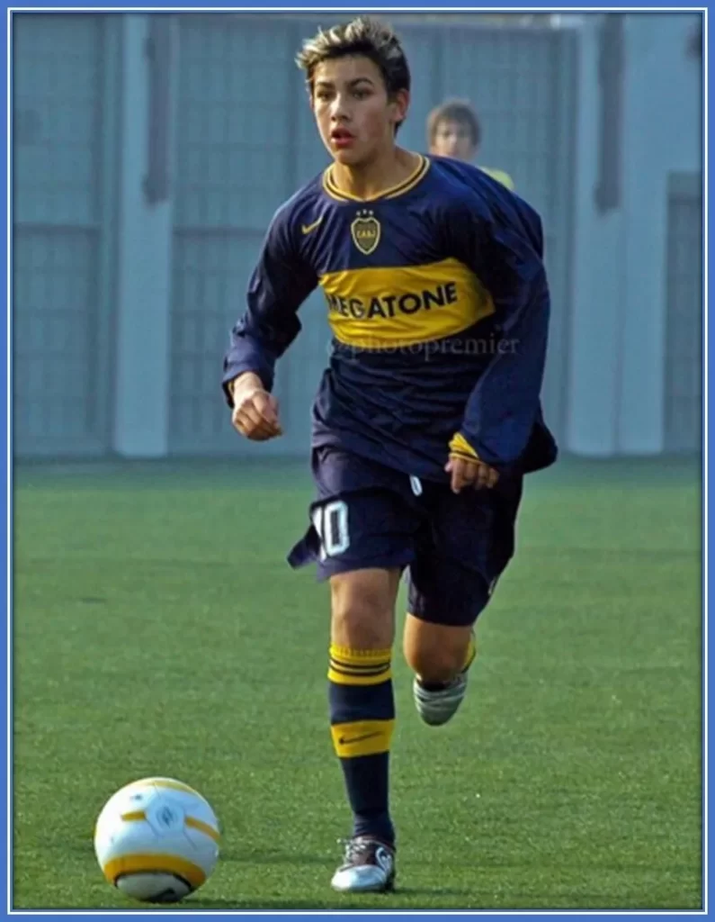 His earliest days at Boca Junior. He was exceptional even as a young player.