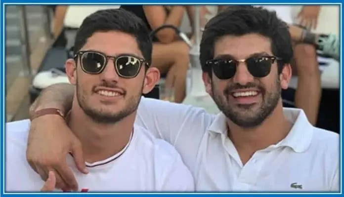 Goncalo Guedes with his brother Joao.