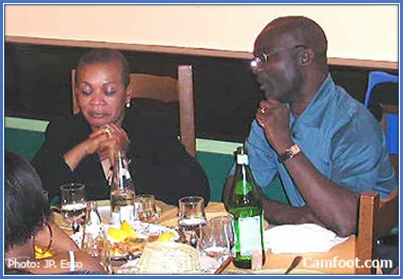 This is Evelyne and her husband (Roger Milla) before her death.