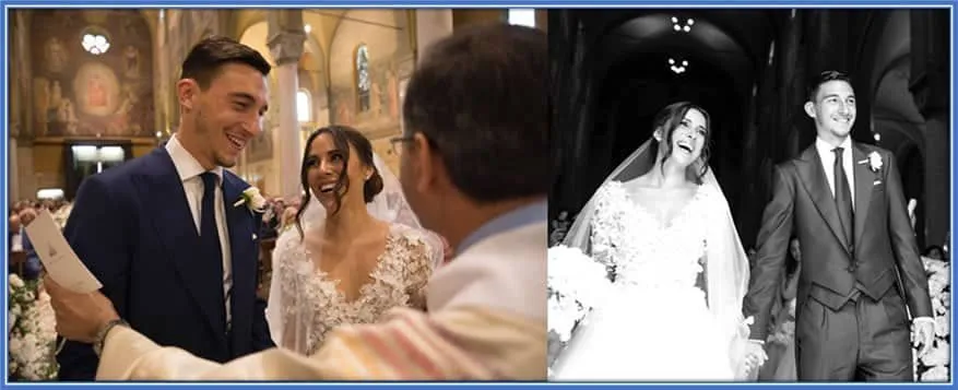 The wedding between Matteo and Francesca.