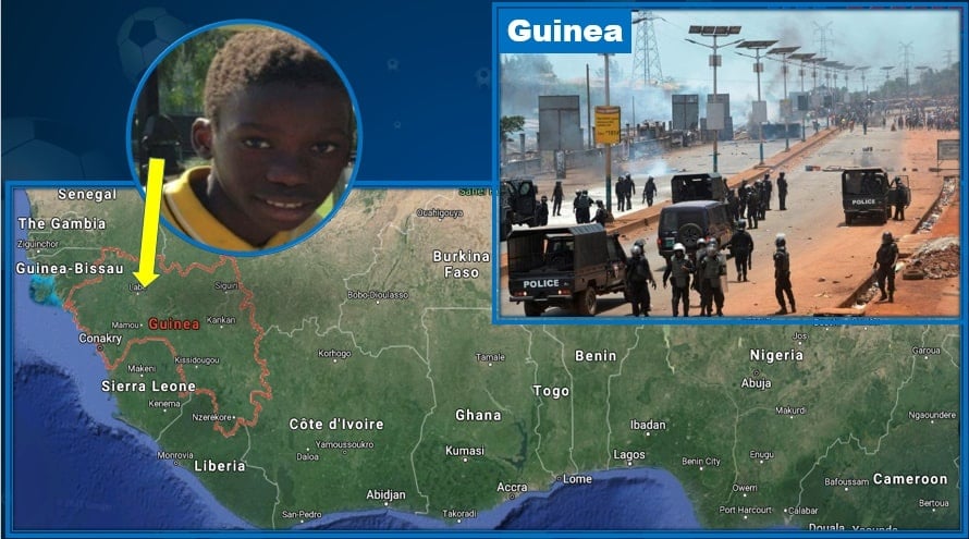 This is Guinea, Ilaix Moriba's mother country of birth. Harsh economic realities made his family migrate to Spain.