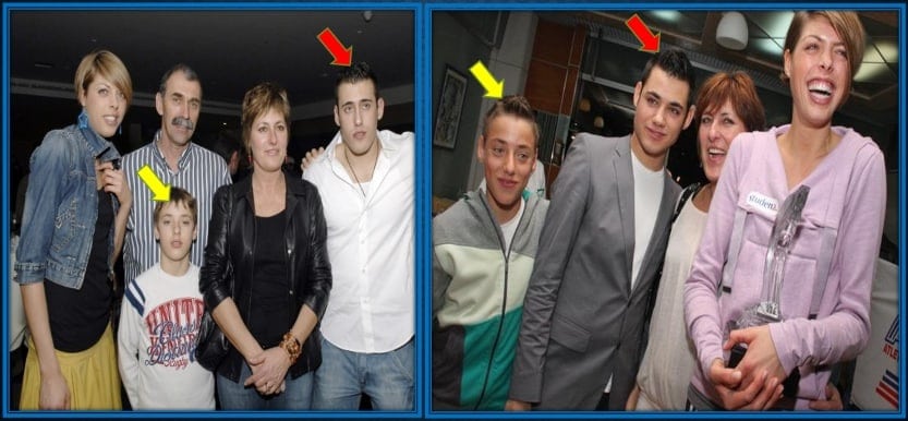 Nikola Vlasic family photo - showing his older brothers Marin and Luka. He was very young - at that time.
