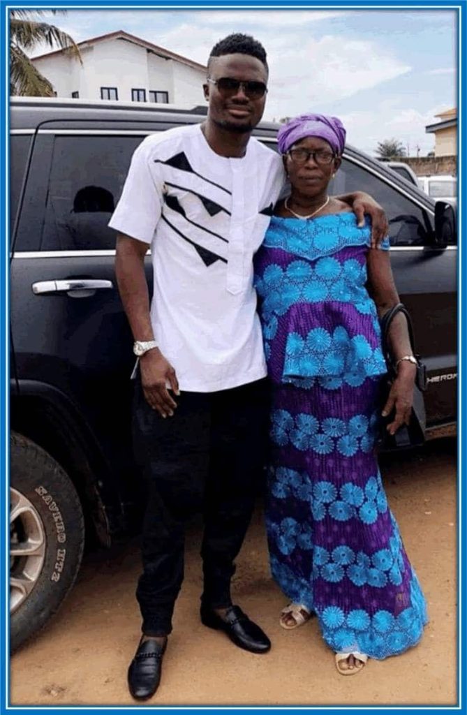 A photo of Daniel Amartey with his beloved mother.