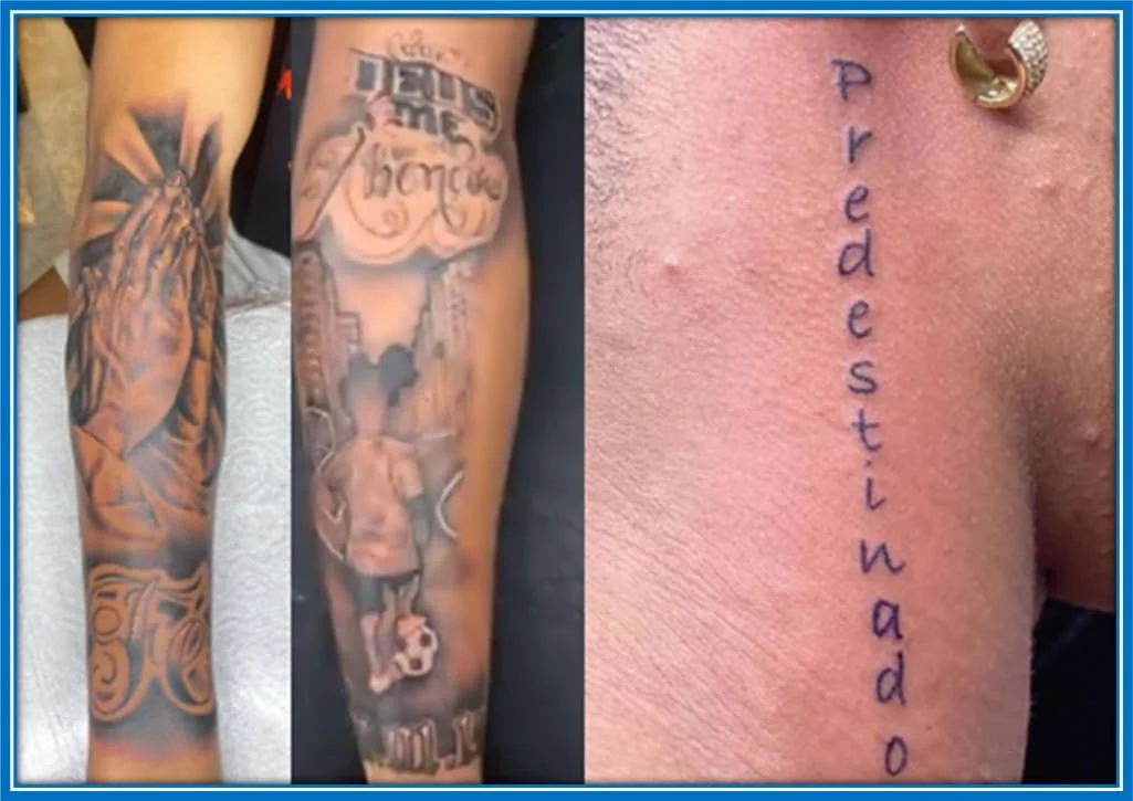 Joao Pedro Tattoos - Explained. Image Credit Instagram.
