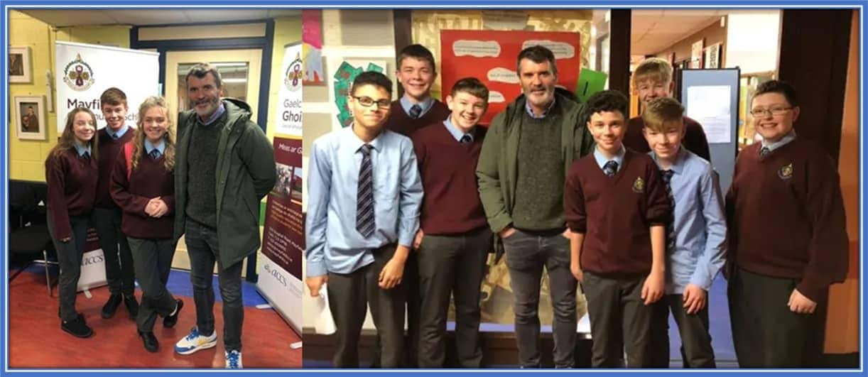 Roy Keane attended Mayfield Community School. In 2019, Keano paid a visit to the school located in Cork, T23 DP95, Ireland.