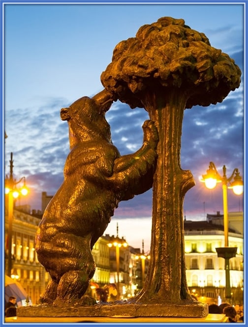 Has anyone told you the story of the statue of the bear and also the tree in Puerta del Sol, the city of Madrid?