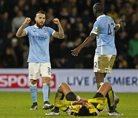That beardy looks after winning a tackle.