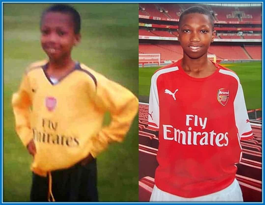 This is young Jaidon Anthony at Arsenal - before the club broke his heart.