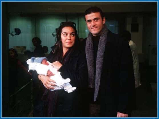 Elena Cullell and Luis Enrique witnessed their first child's birth - a son (Pacho Martinez).