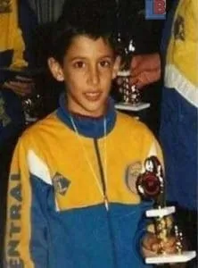 Young Angel di Maria, in his early footballing years.