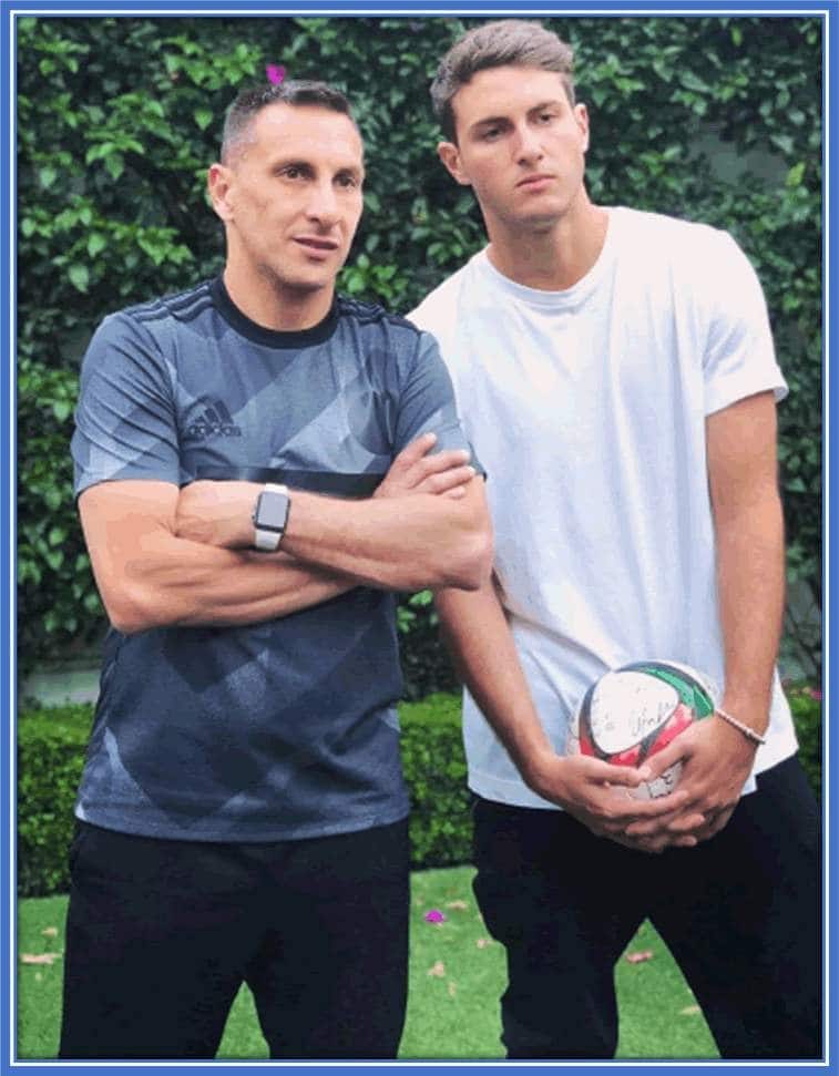 Santiago's dad, Christian Giménez, is a former professional football player and manager.